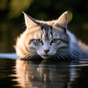 懒猫的狮子倒影头像