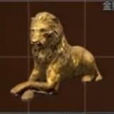 金狮雕像头像