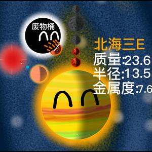 一颗巨大的黄色气态行星有300颗卫星头像