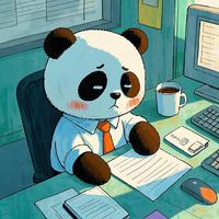 社畜小熊猫头像