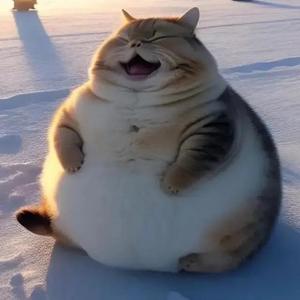 一只肥胖的加肥猫头像
